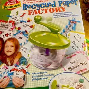 Small World Science Toys Recycled Paper Factory NEW Kids Recycling